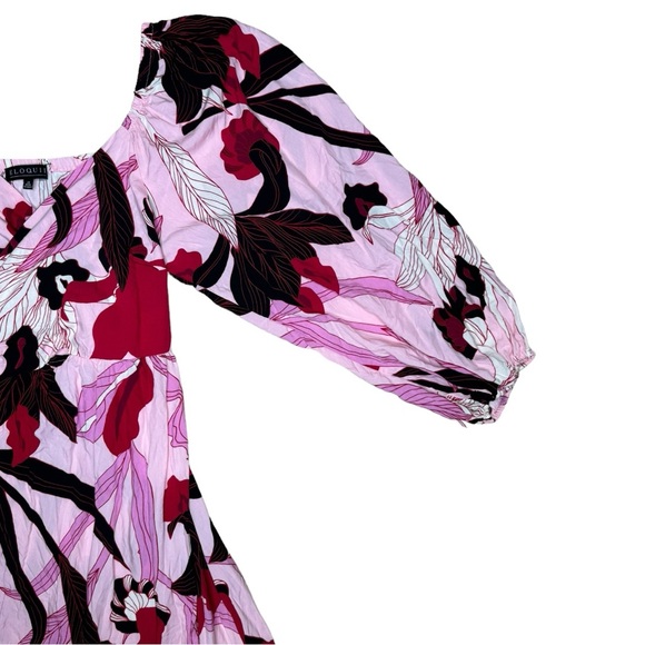 Eloquii Tropical Wrap Bodice Maxi Dress sz 20 NWT Pink Black - Picture 7 of 12